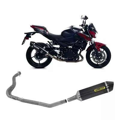 Full Exhaust Arrow Racing Carbon R F Carbon Kawasaki Z 400 2019 > 2021 • $964.30